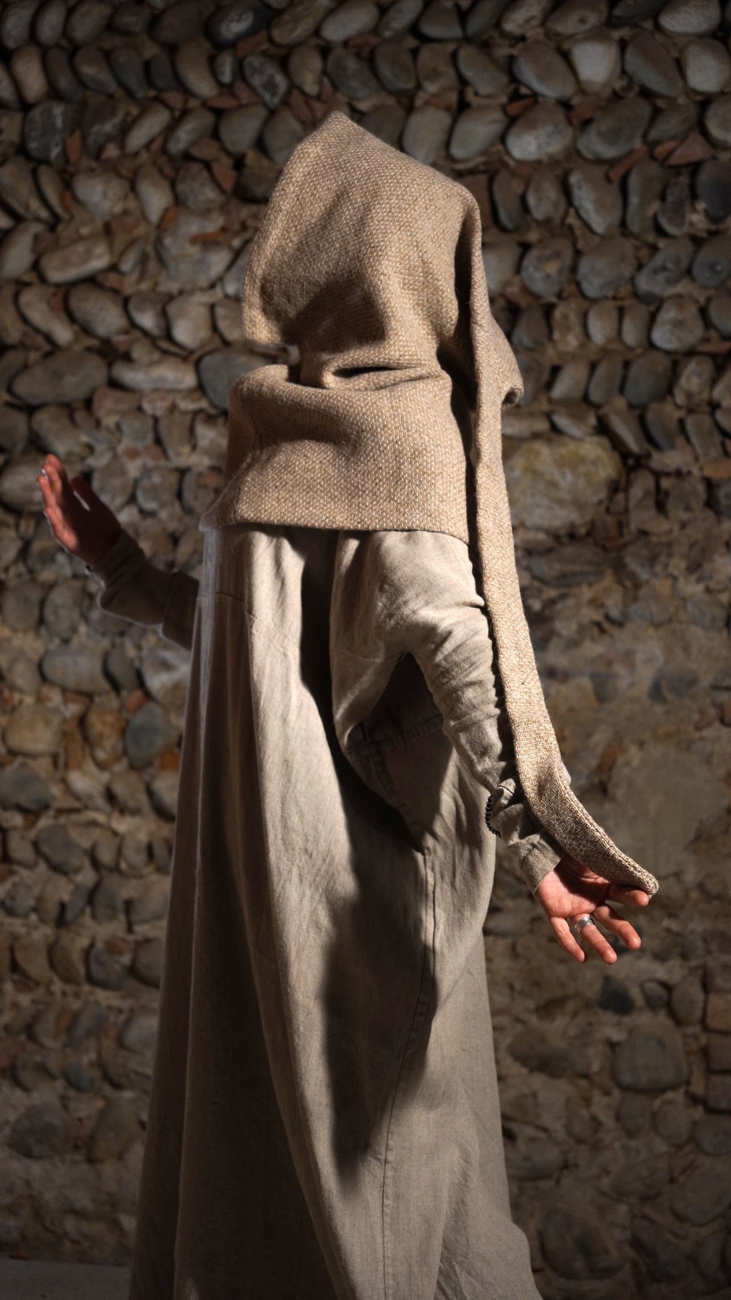 Woman wearing Greenland hood