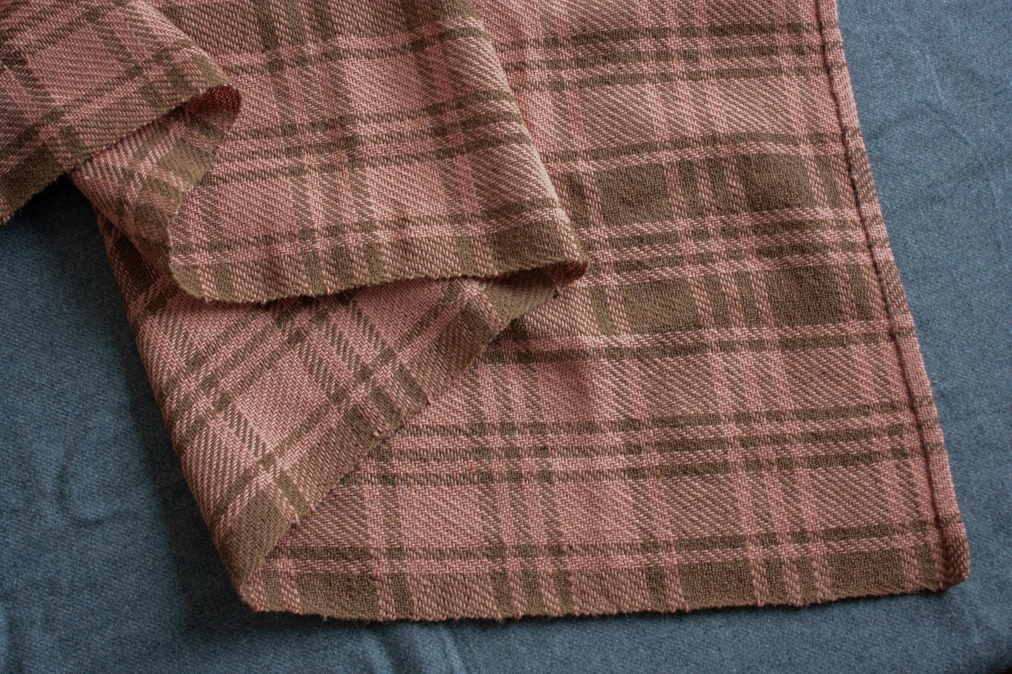 Handwoven Skjoldehamn Wool Fabric, Viking Medieval Costume, Madder Buckthorn Dye