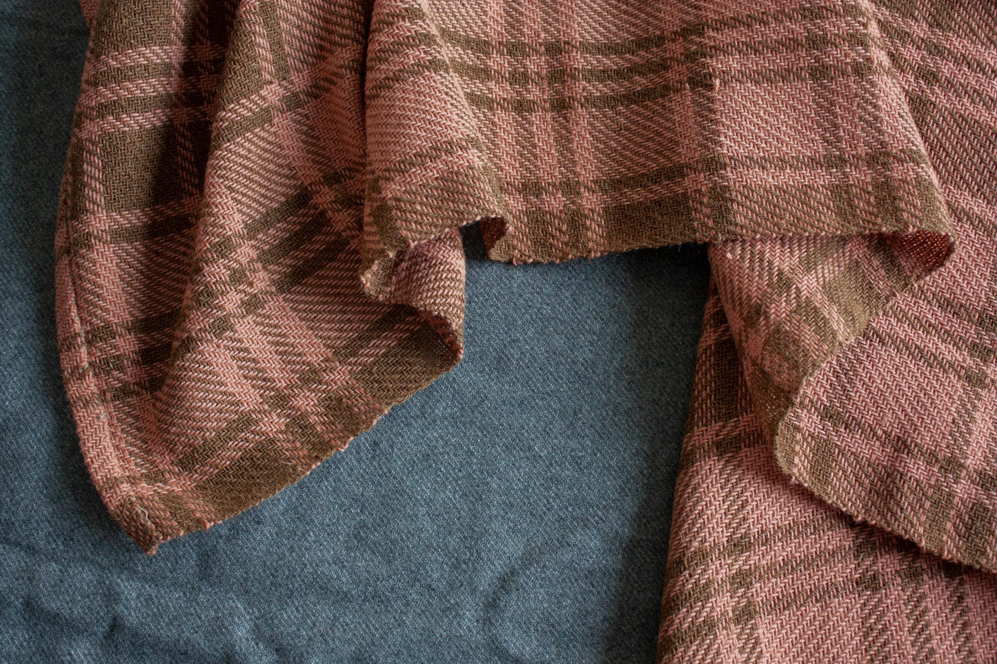 Handwoven Skjoldehamn Wool Fabric, Viking Medieval Costume, Madder Buckthorn Dye