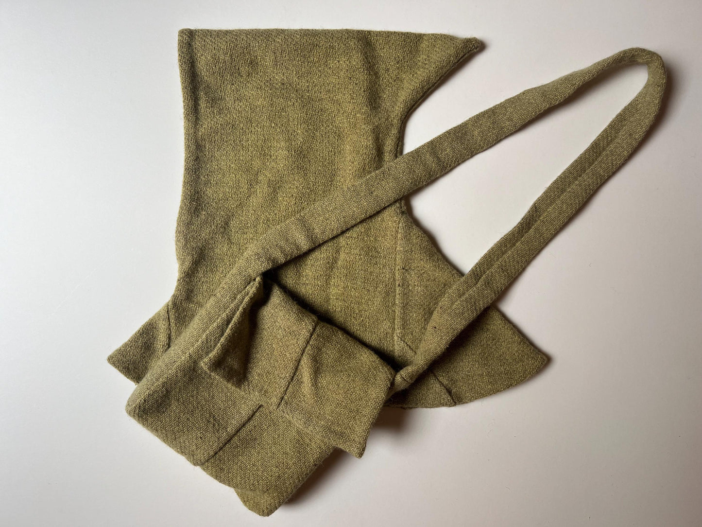 Handwoven Wool Viking Hood Set, Natural Dyed Haithabu Outfit