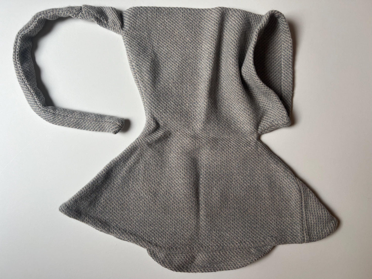 Handsewn 14th Century Wool Hood with Bag, Medieval Accessory