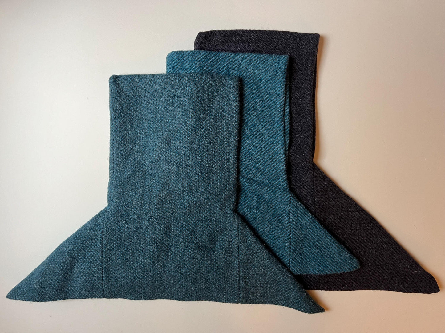 Handwoven Viking Wool Hood and Bag, Skjoldehamn Outfit