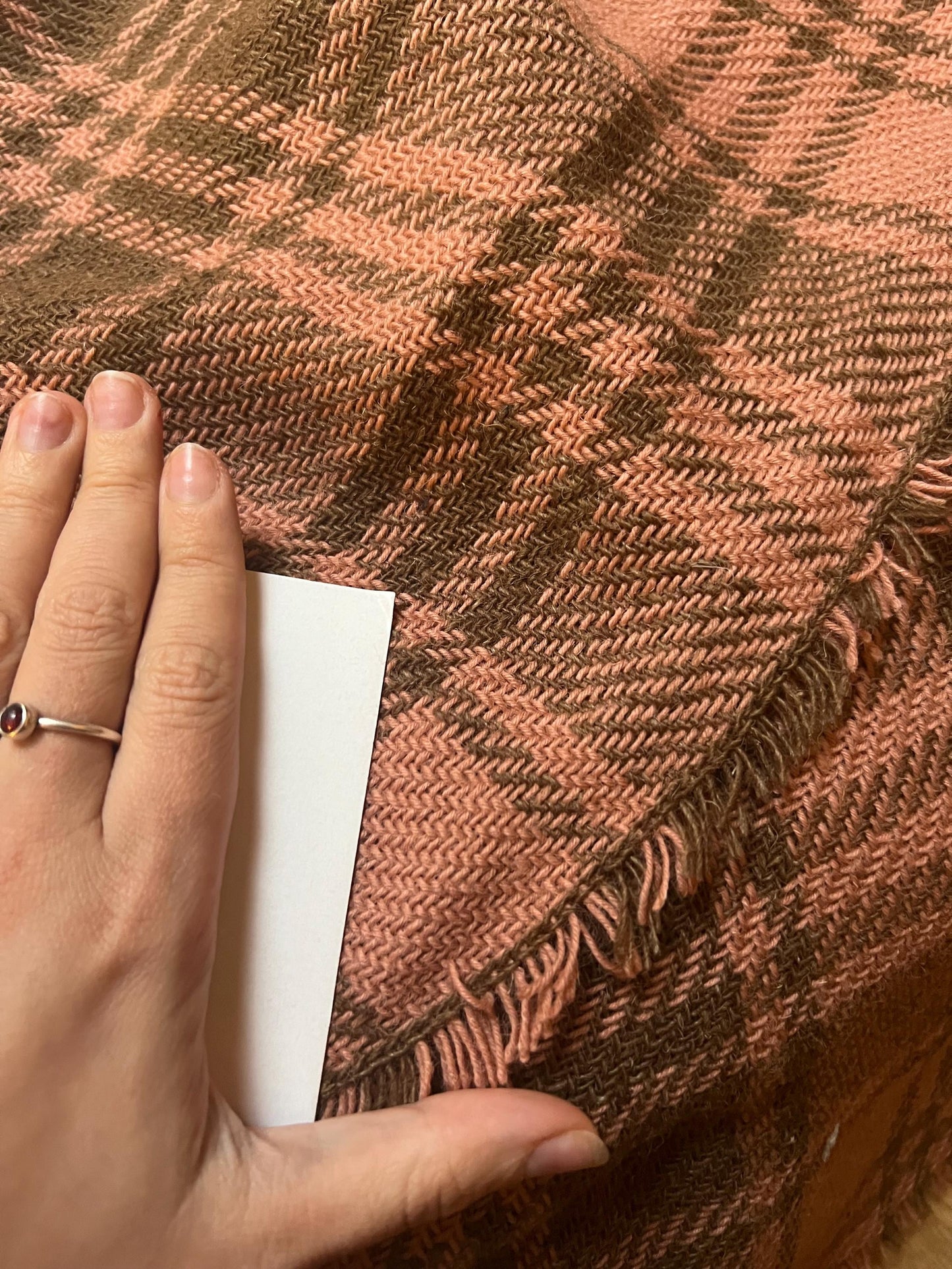 Handwoven Skjoldehamn Wool Fabric, Viking Medieval Costume, Madder Buckthorn Dye