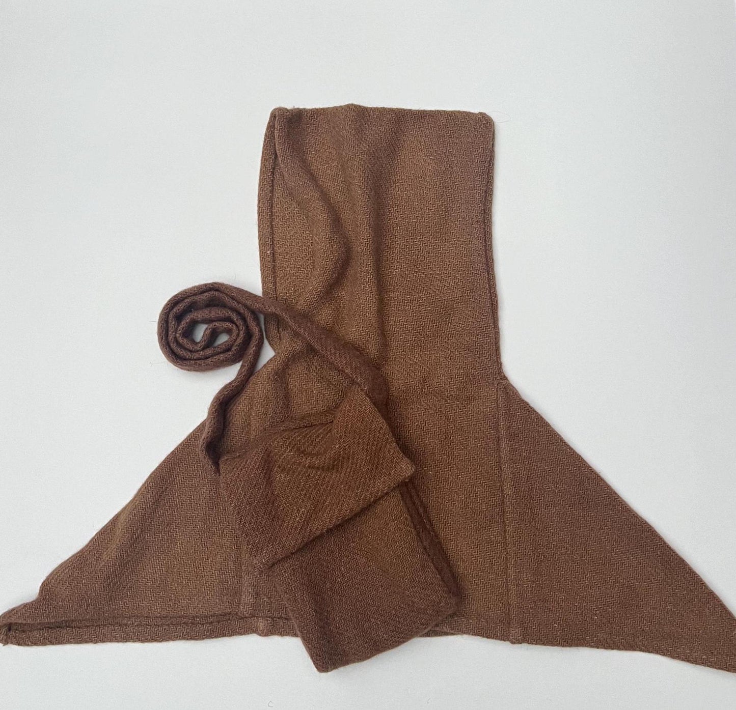Handwoven Viking Wool Hood and Bag, Skjoldehamn Outfit
