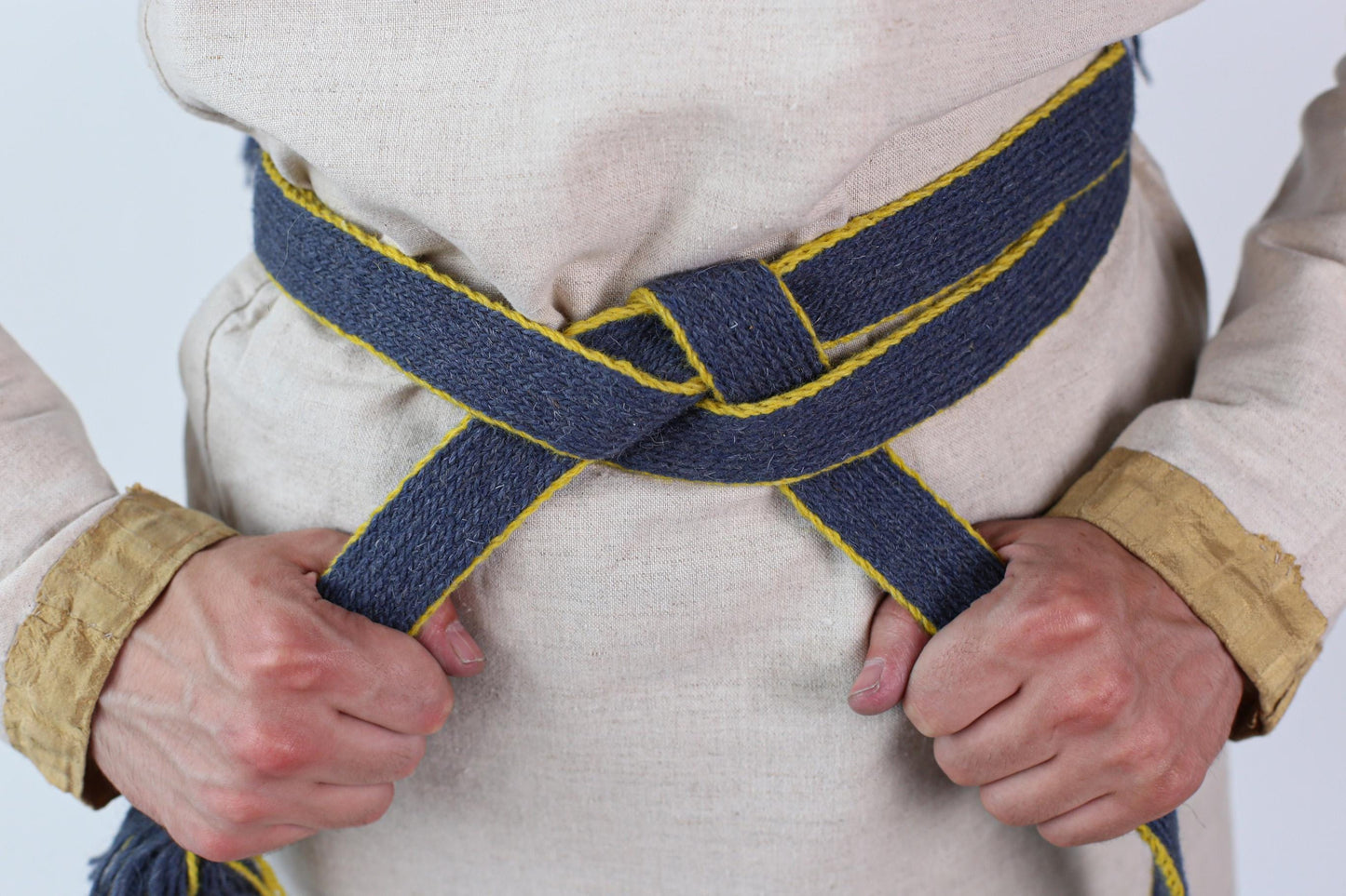 Handwoven Woolen Belt, Roman Costume Accessory