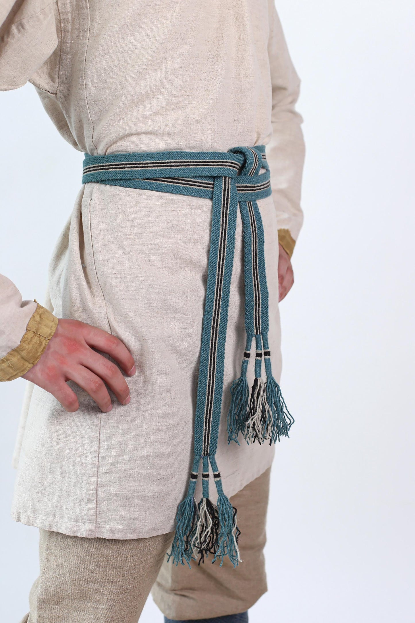 BRONZE AGE BELT / Tablet Woven Belt, laine fine, costume historique, accessoire de reconstitution antique, ceinture celtique tissée à la mai