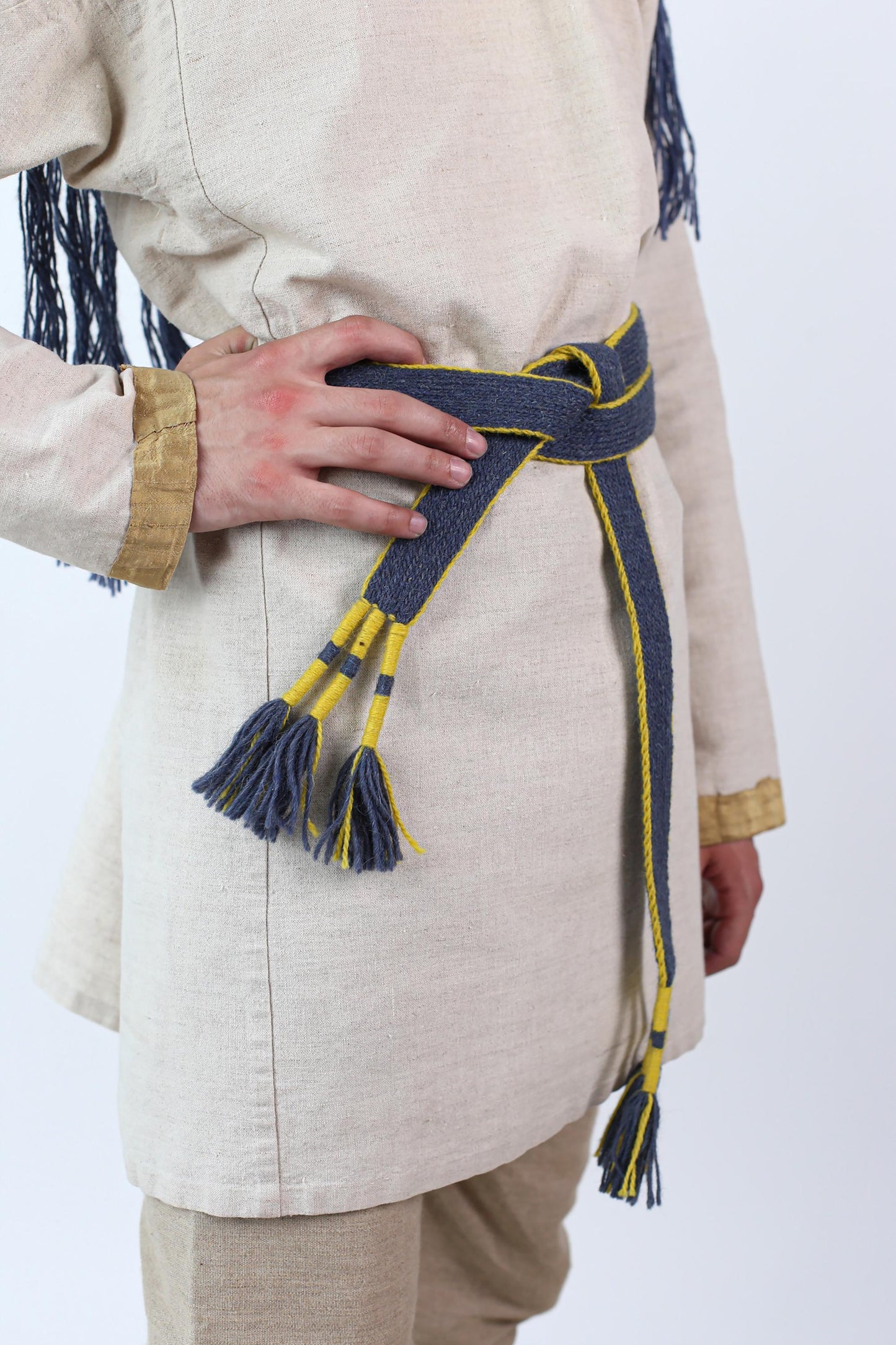 Handwoven Woolen Belt, Roman Costume Accessory