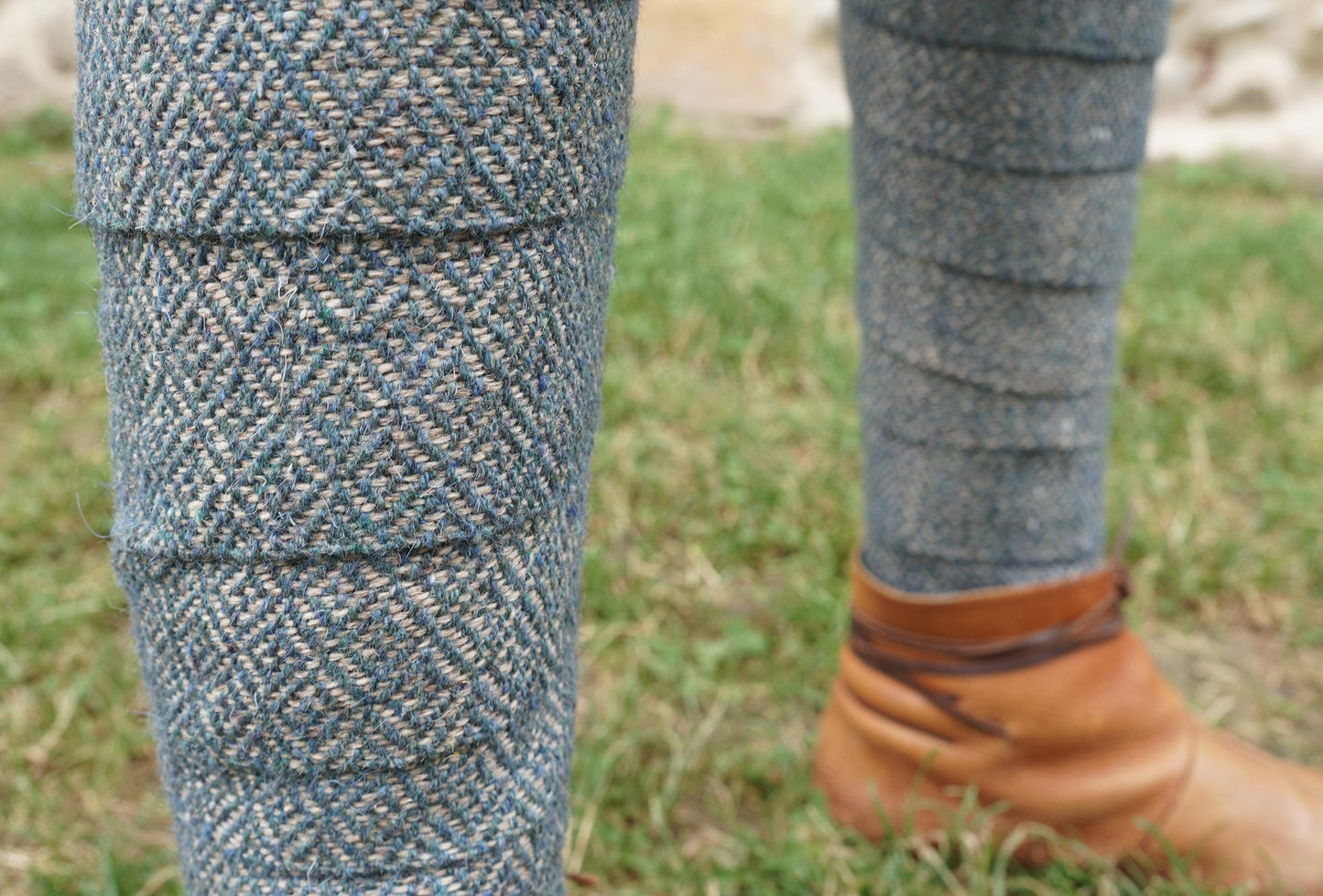 Handwoven Wool Viking Leg Wraps, Historical Wickelbander