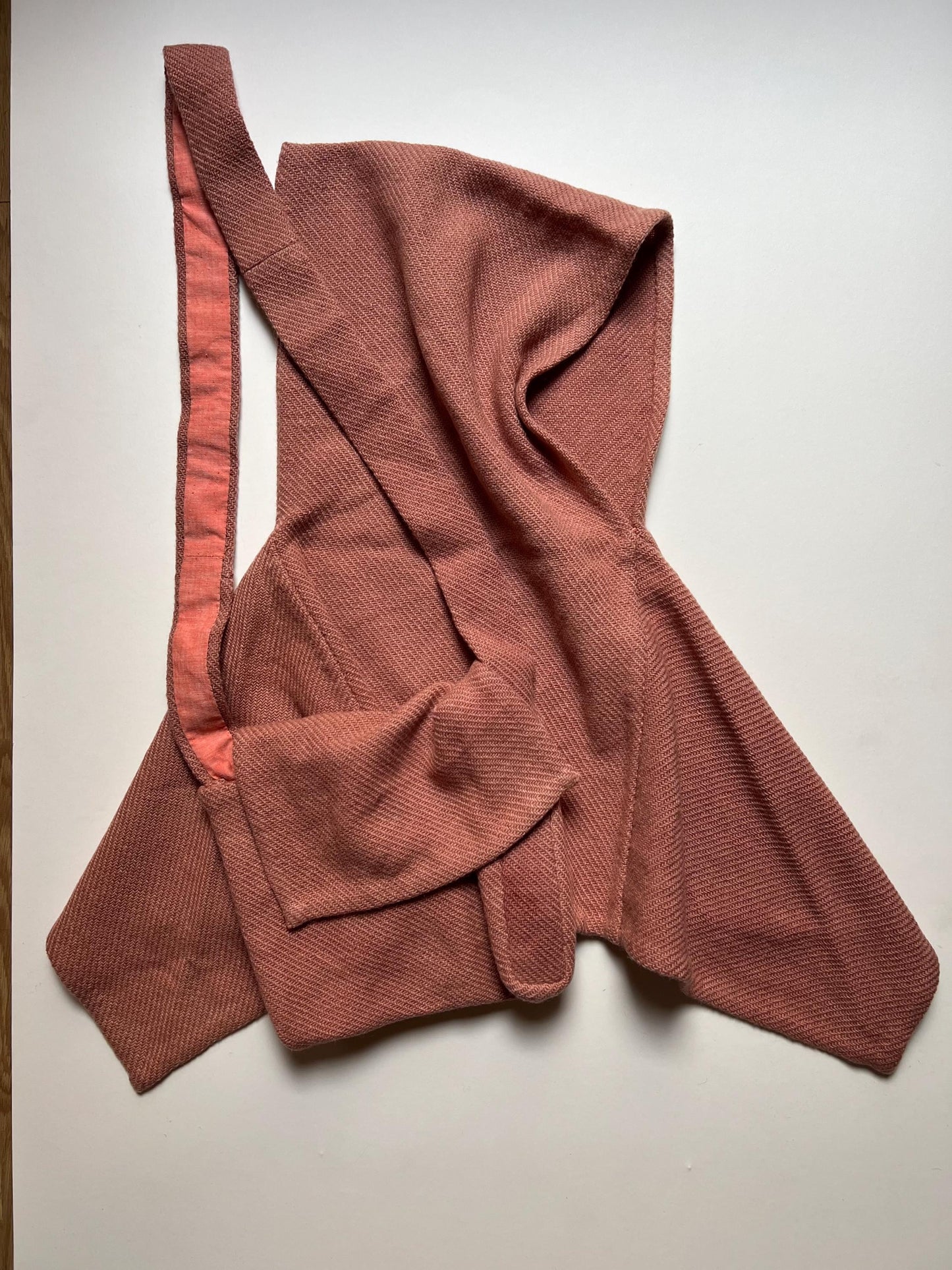 Handwoven Viking Wool Hood and Bag, Skjoldehamn Outfit