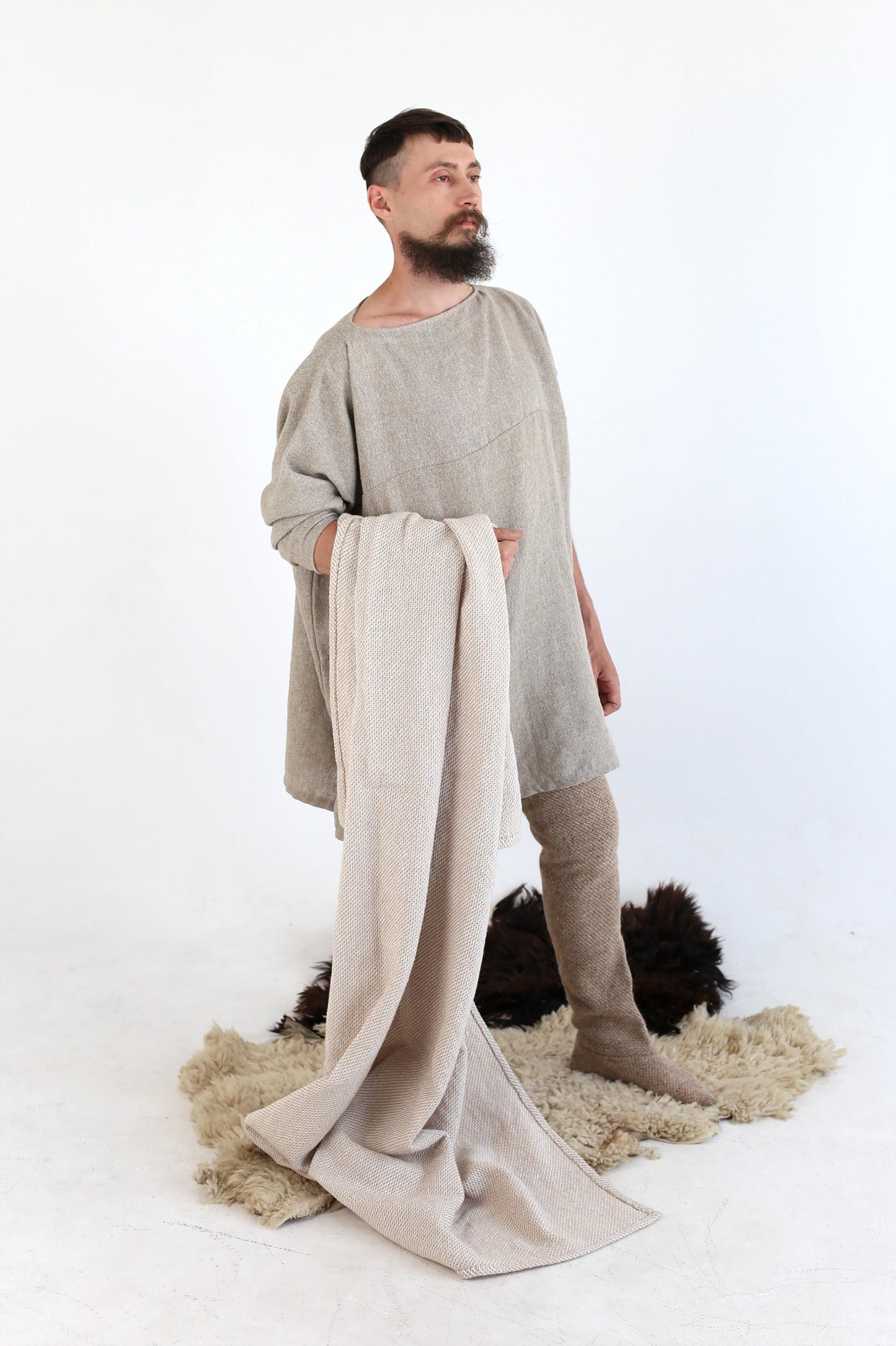 BOCKSTEN HISTORICAL HOSE / 14th-century hose, medieval accessory, naturally dyed, handsewn, fully handmade, 100% European wool, 15h-century