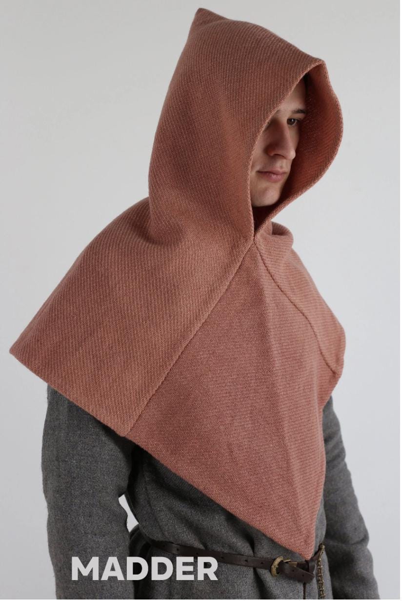 Handwoven Viking Wool Hood and Bag, Skjoldehamn Outfit