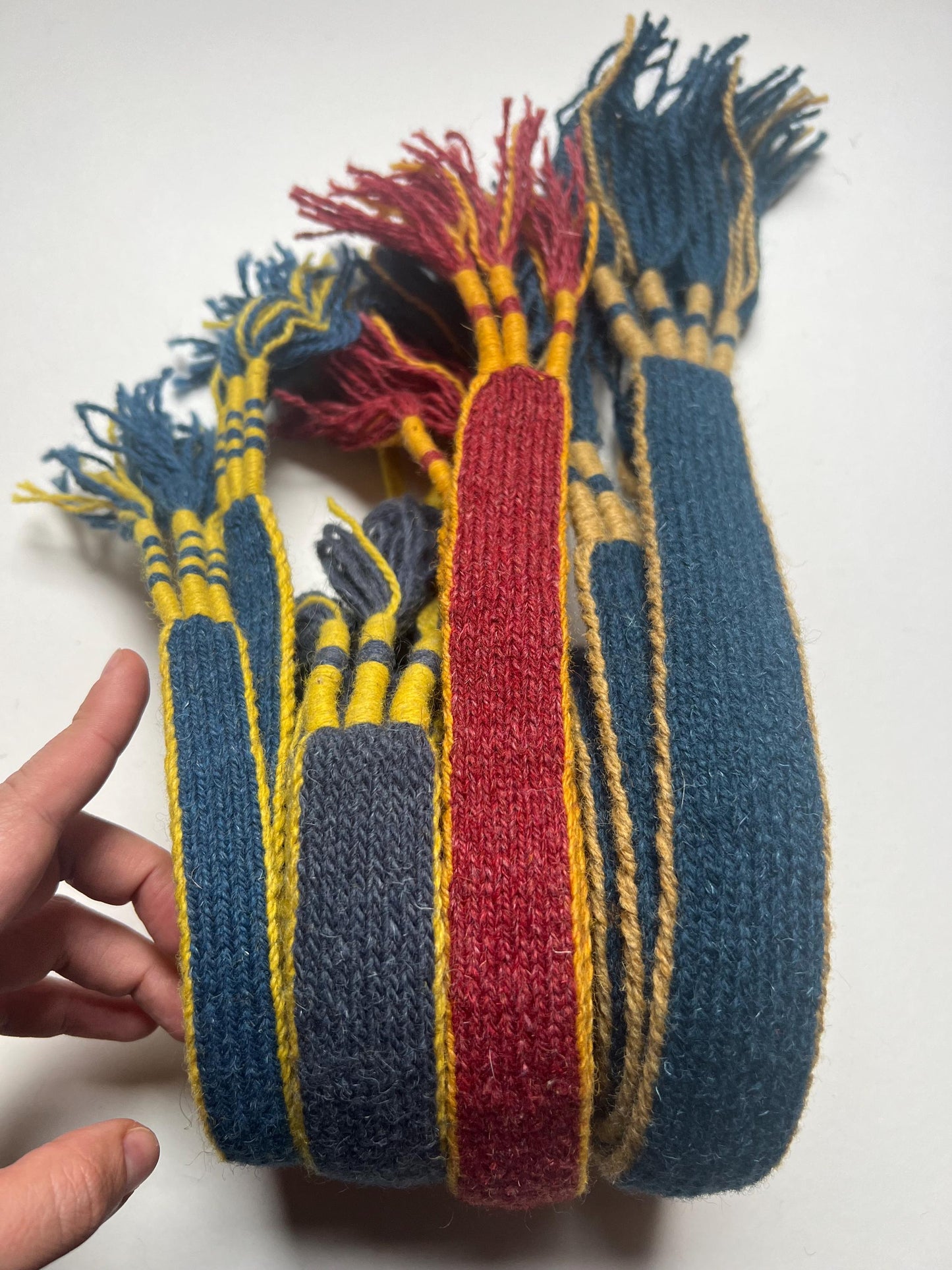 Handwoven Woolen Belt, Roman Costume Accessory