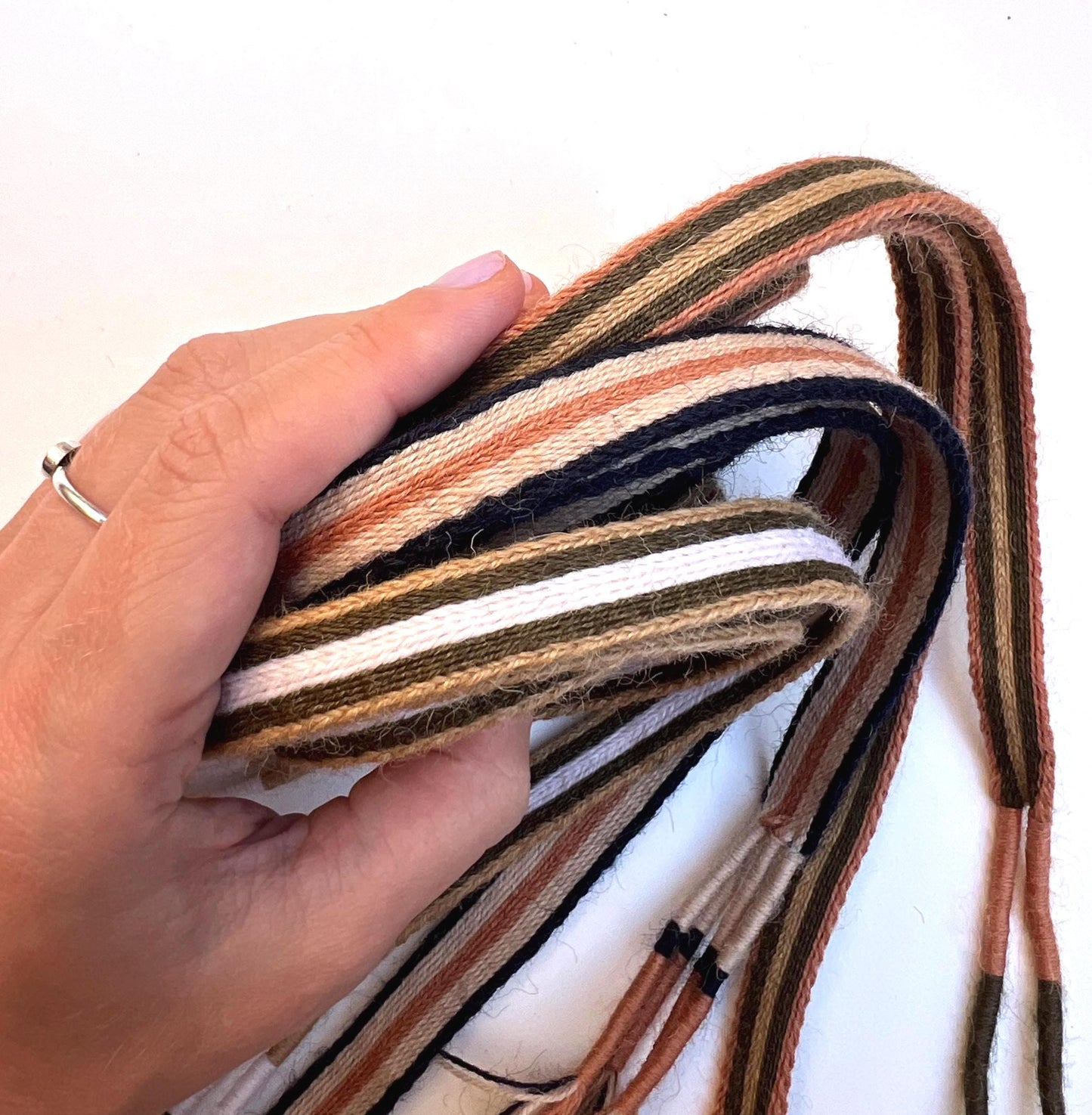 Handwoven Roman Belt: Fine Wool Reenactment Costume Accessory