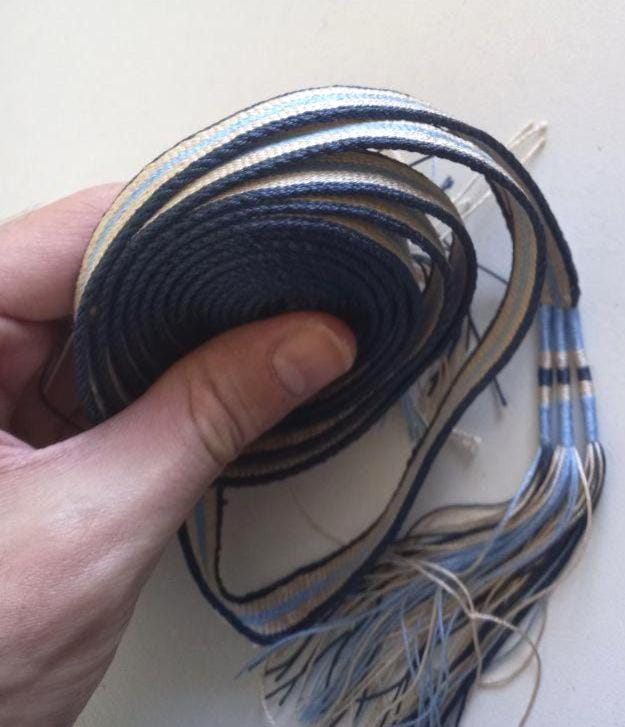 Handwoven Roman Belt: Fine Wool Reenactment Costume Accessory