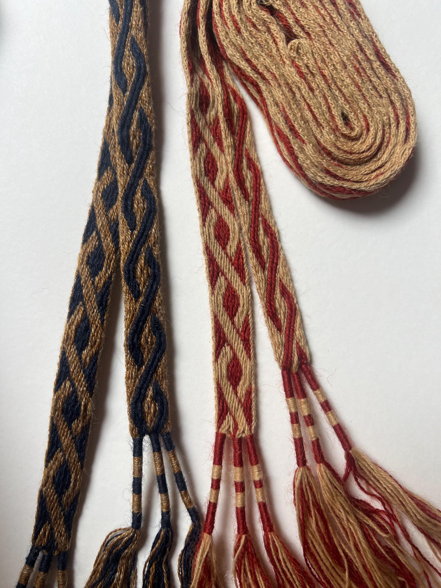 Handmade Viking Haithabu Belt, Tablet Woven Wool, Reenactment Accessory