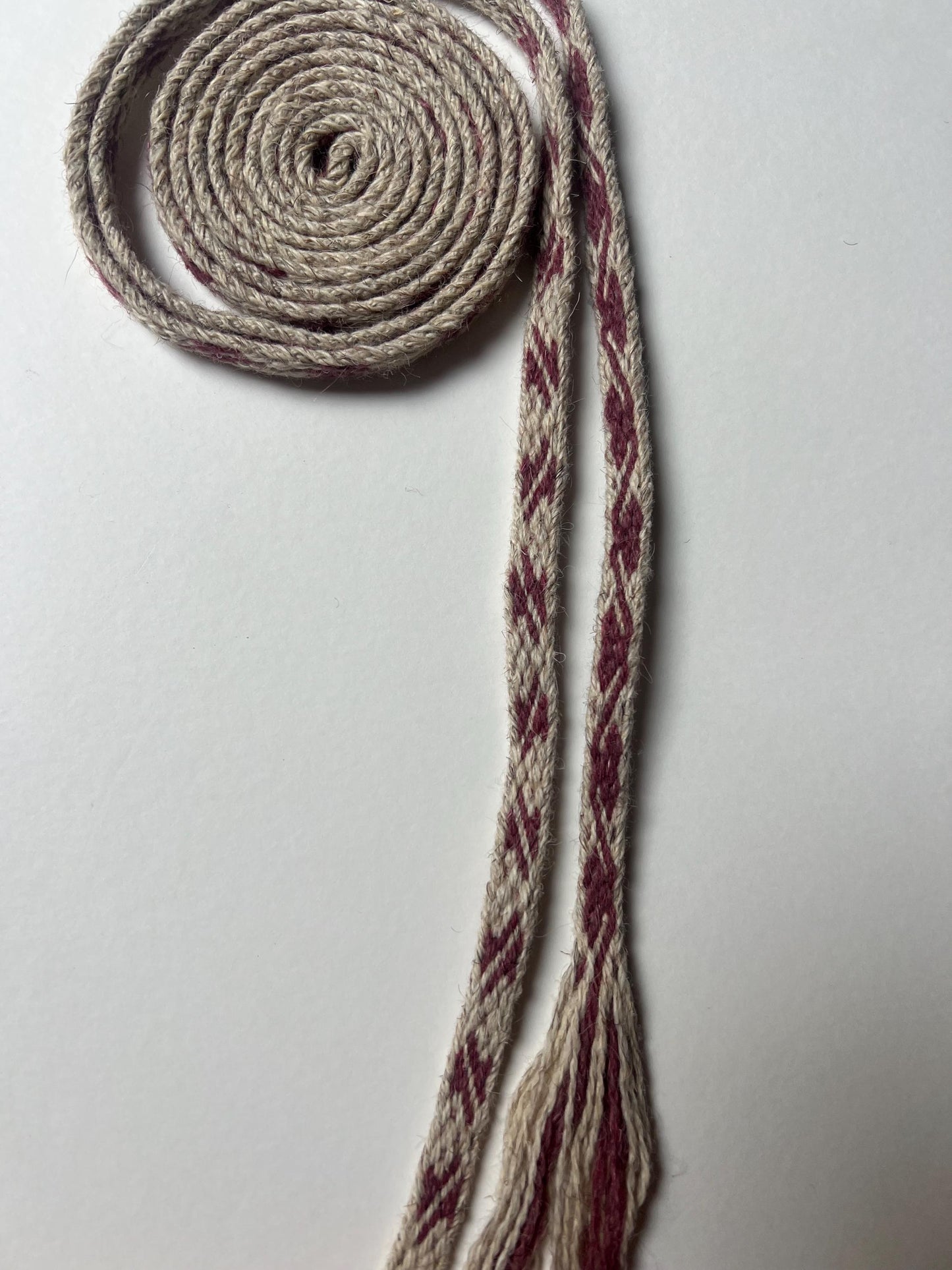 ST.BERTILDE BELT, around 680 period, 7th century medieval accessory, Carolingian handmade, Merovingian reenactment accessory, 100% wool