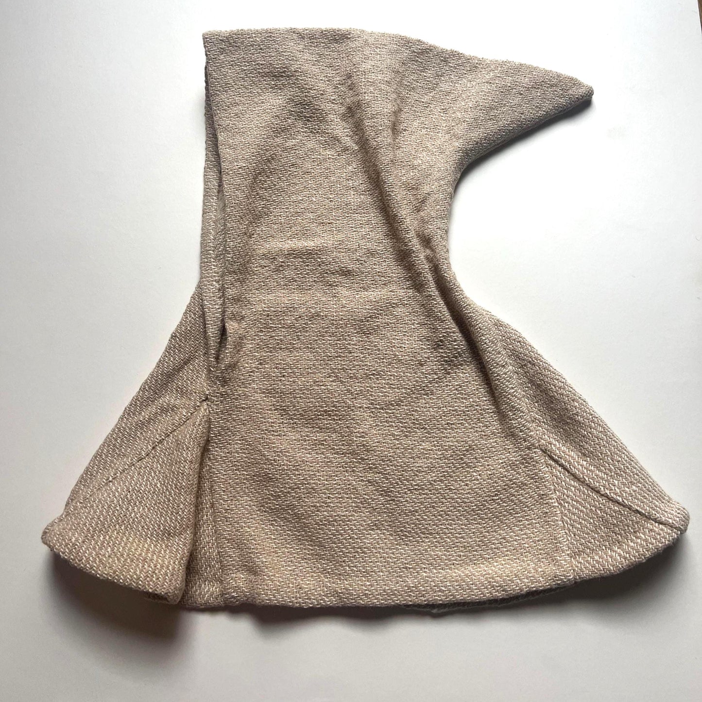 Handwoven Wool Viking Hood Set, Natural Dyed Haithabu Outfit