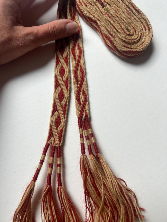 Handmade Viking Haithabu Belt, Tablet Woven Wool, Reenactment Accessory