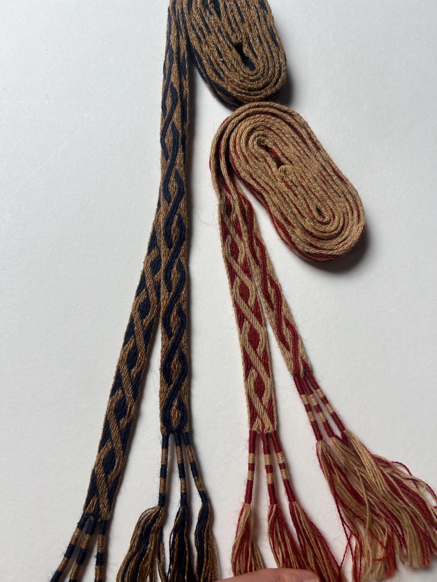 Handmade Viking Haithabu Belt, Tablet Woven Wool, Reenactment Accessory