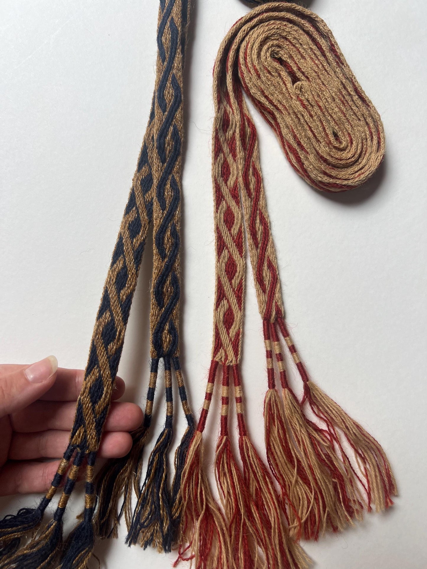 Handmade Viking Haithabu Belt, Tablet Woven Wool, Reenactment Accessory