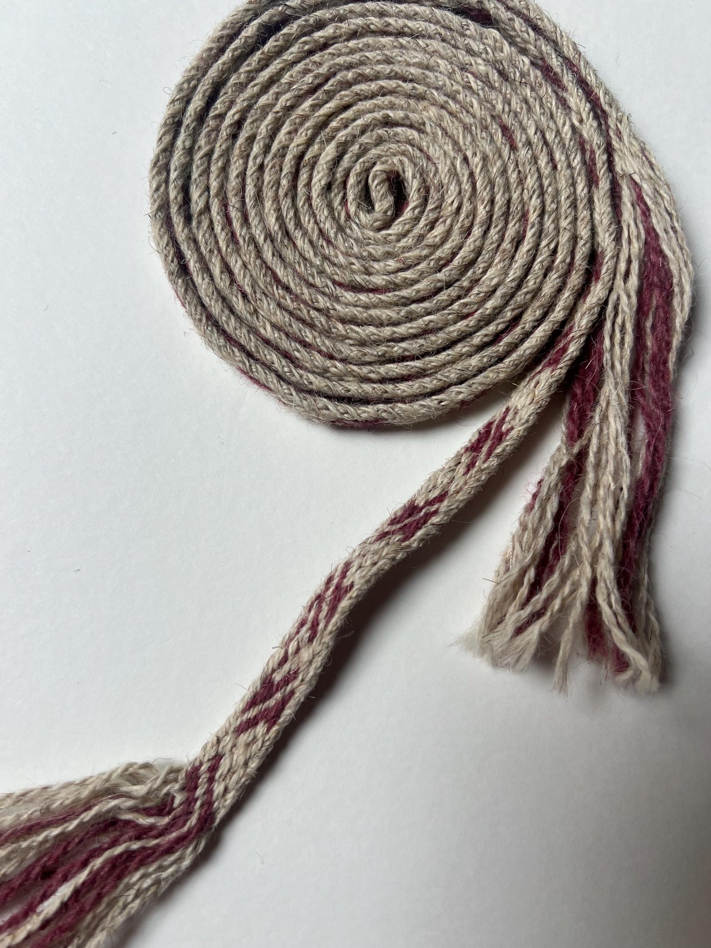 ST.BERTILDE BELT, around 680 period, 7th century medieval accessory, Carolingian handmade, Merovingian reenactment accessory, 100% wool