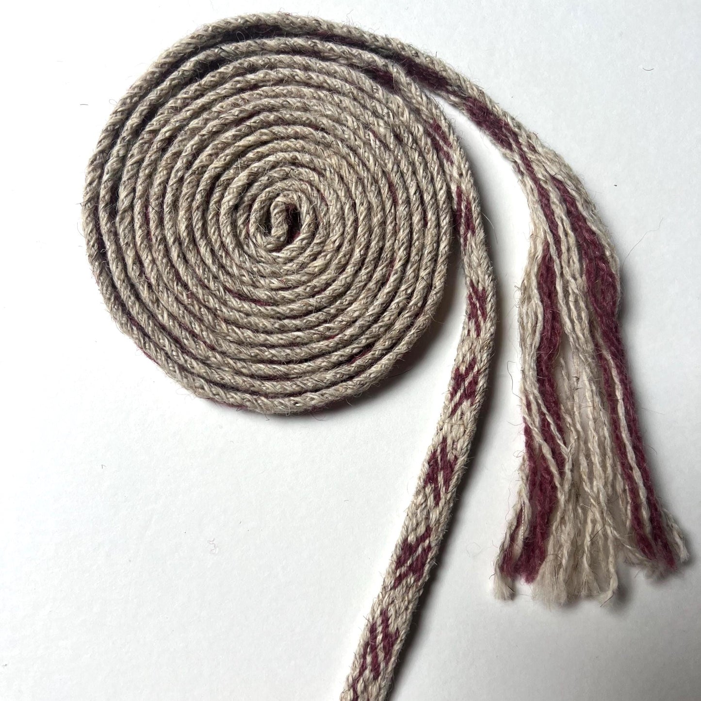 ST.BERTILDE BELT, around 680 period, 7th century medieval accessory, Carolingian handmade, Merovingian reenactment accessory, 100% wool