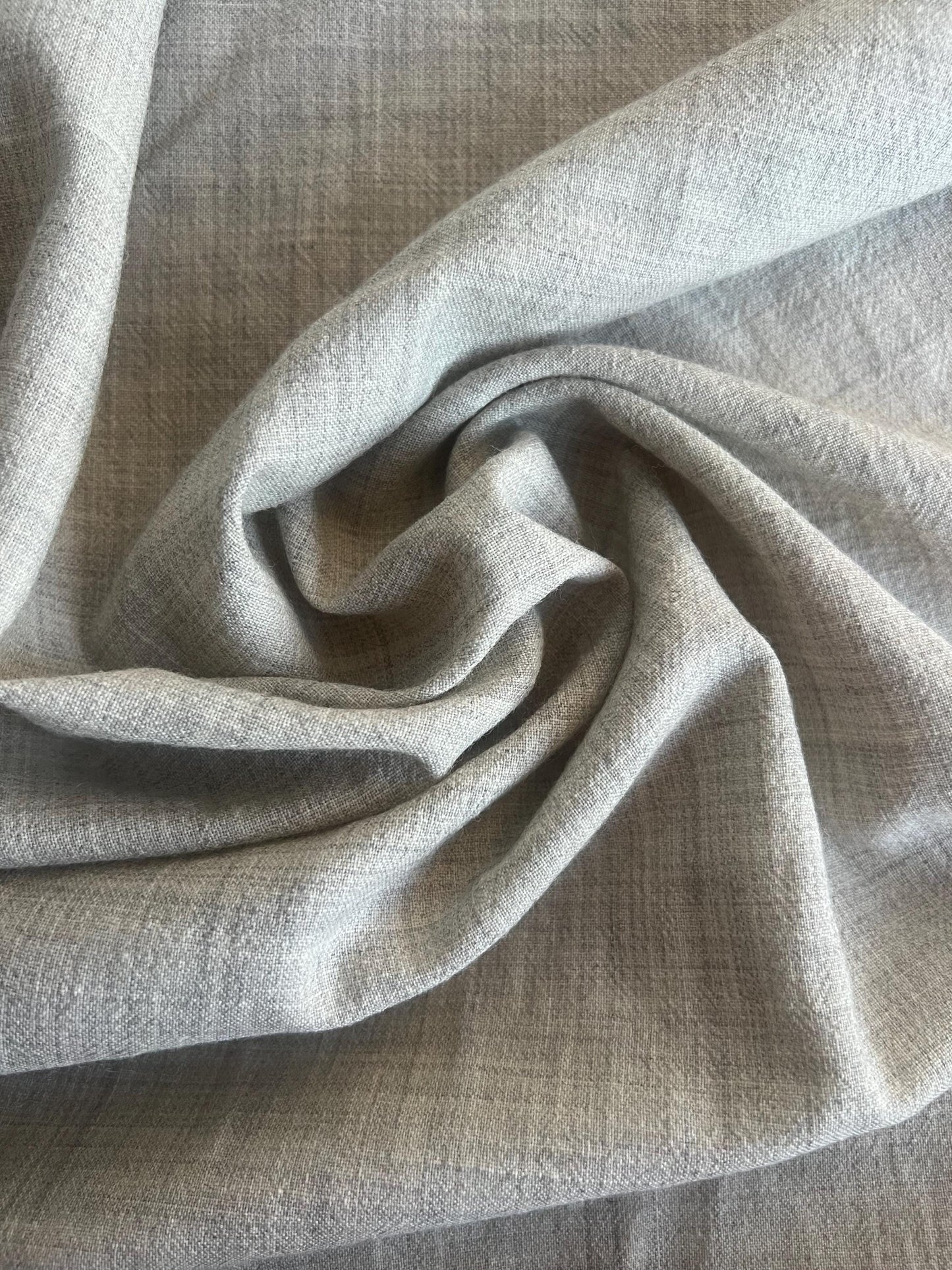 NATURAL GRAY TABBY Wool | Super fine Fabric for Historical Reenactment Costumes, Summer wool