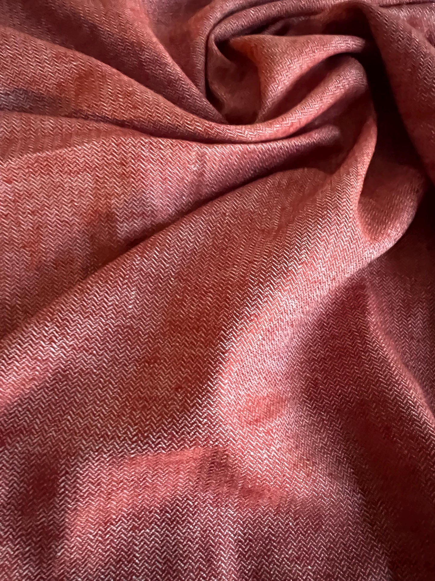 RED LINEN HERRINGBONE I Small dimensions fine pure linen Fabric for Historical Reenactment Costumes
