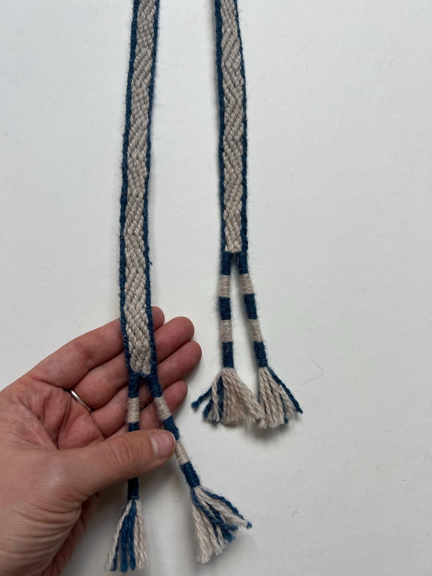 Handwoven Wool Belt, Thorsberg Style, Roman Period Costume