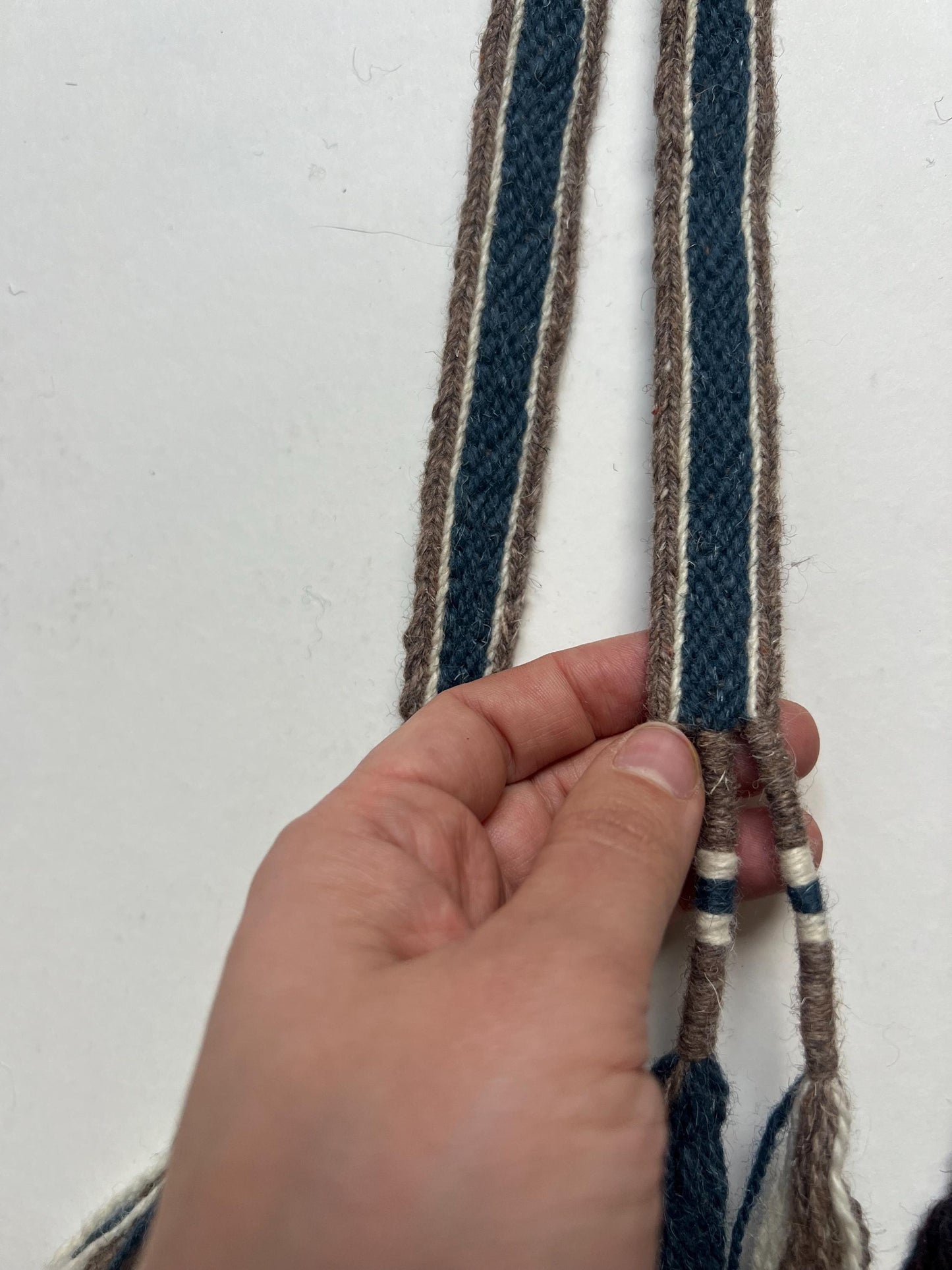 Handwoven Wool Belt, Thorsberg Style, Roman Period Costume