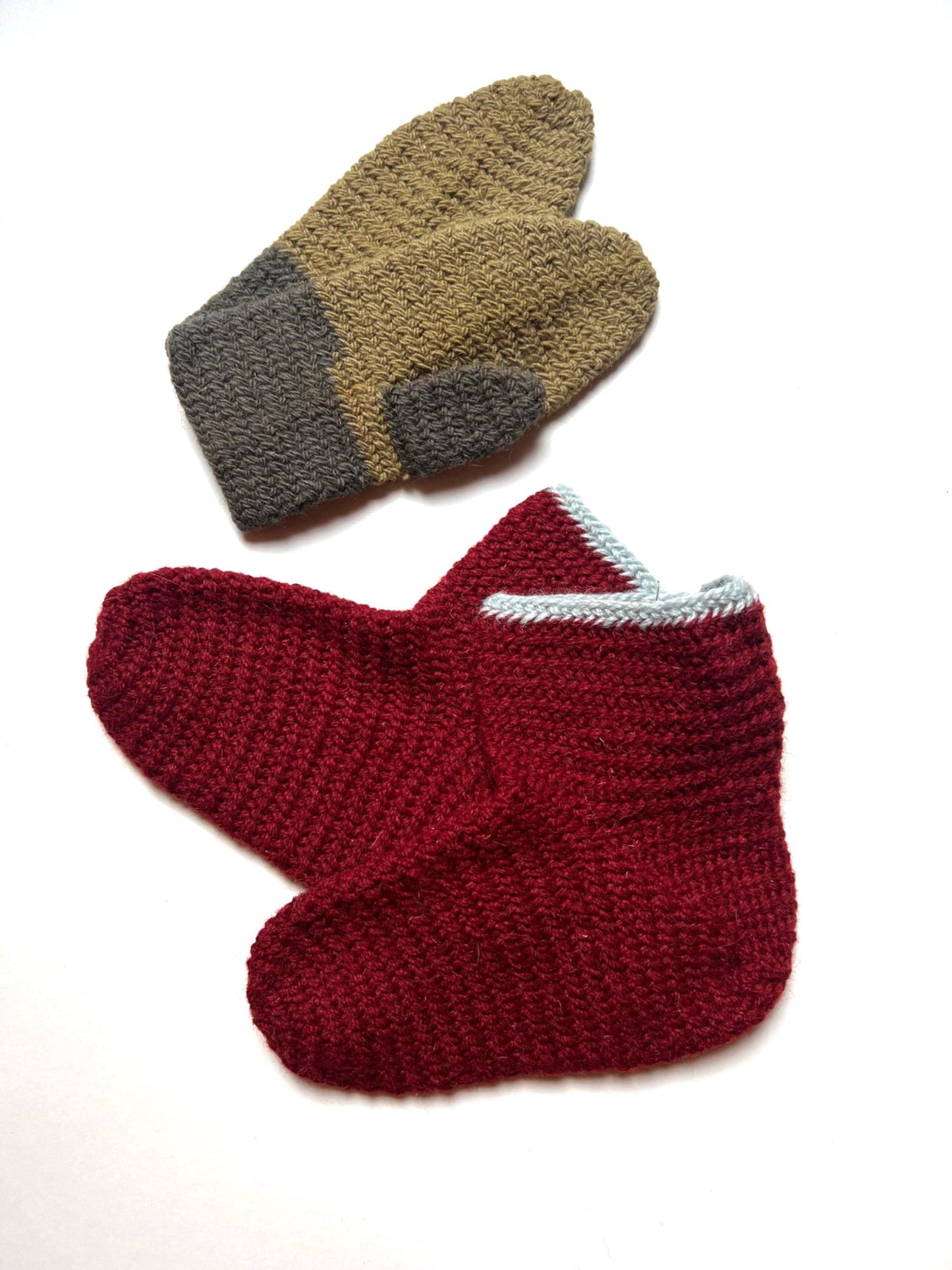 Nalbinding Viking Wool Socks, Historical Knit, Oslo Stitch